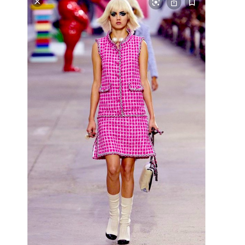 Chanel Spring 2014 Runway Tweed Dress, FR 38